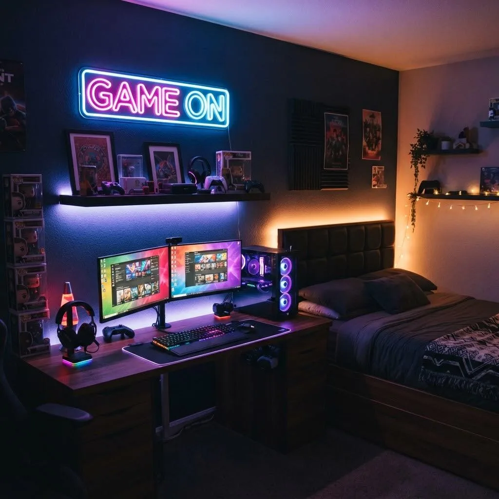 15 Fun Haus Decor Ideas to Transform Your Space 16 Neon or LED Accent Lighting compressed