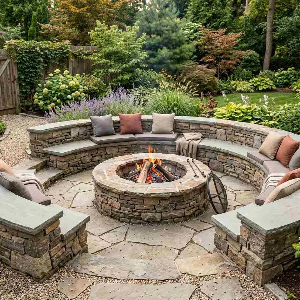 9. Outdoor Fire Pit Surround