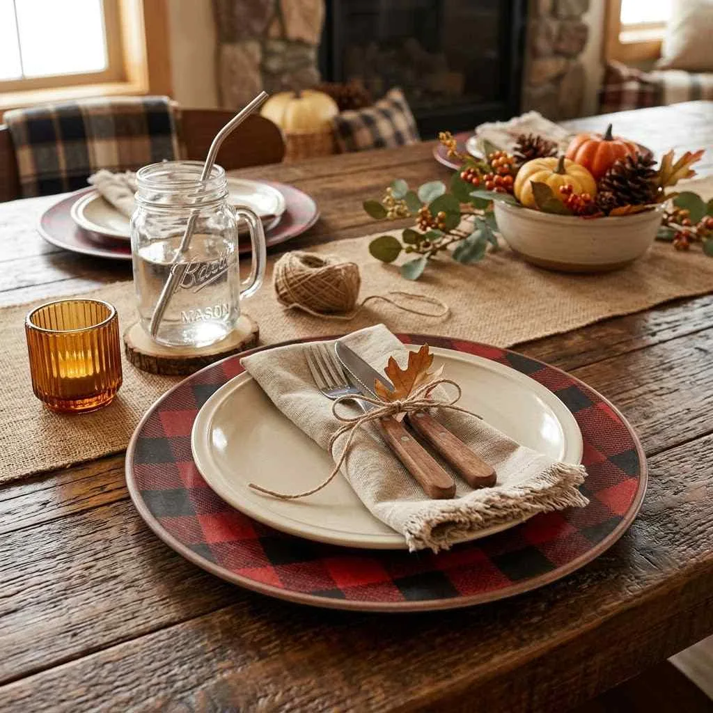 Plaid Pattern Chargers