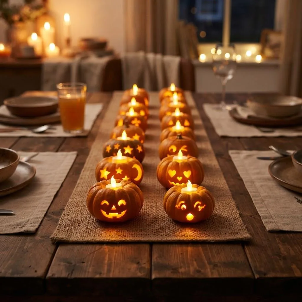 15 Spooktacular Halloween Table Centerpiece Ideas 2 Pumpkin Lantern Parade
