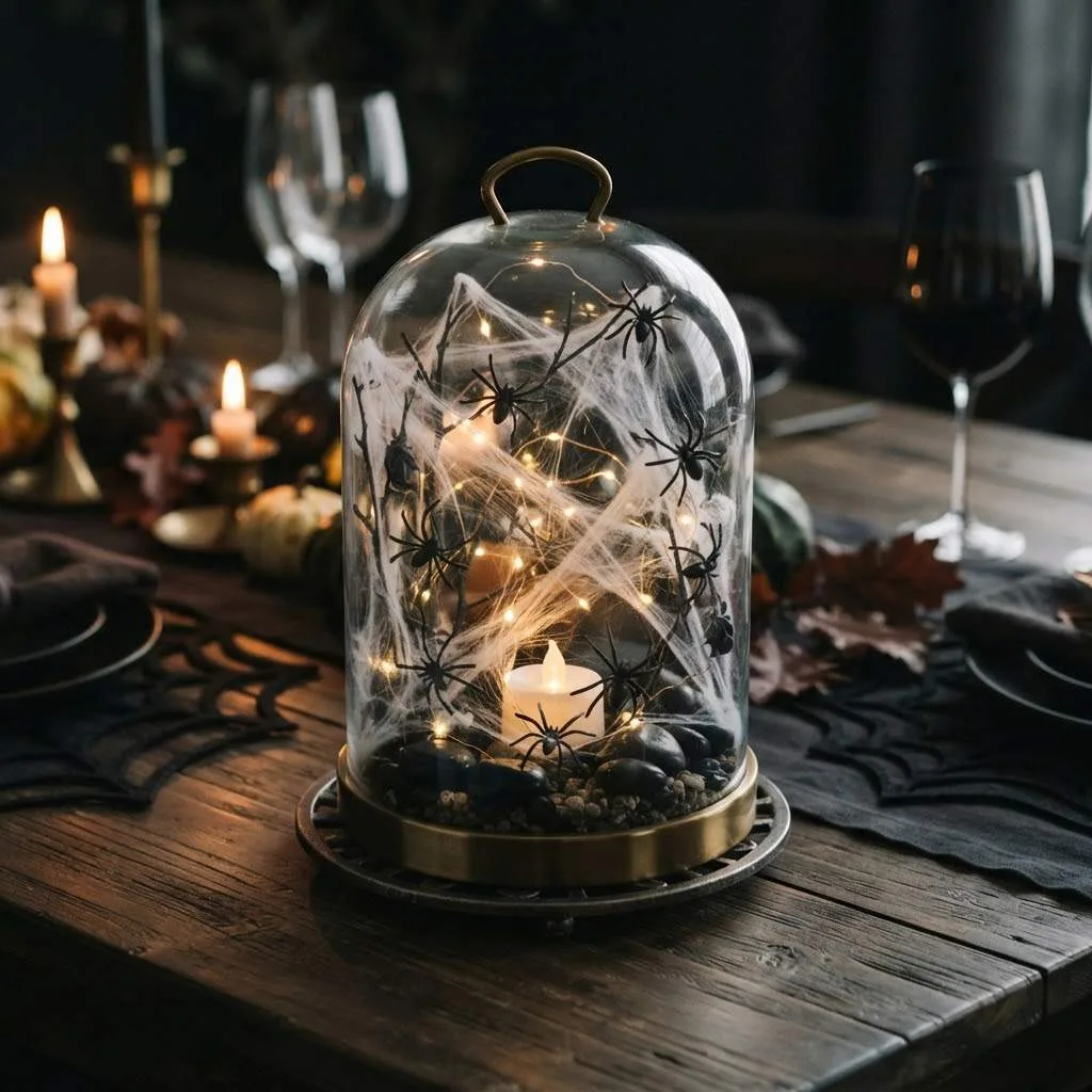 8. Spider Web Terrarium Display