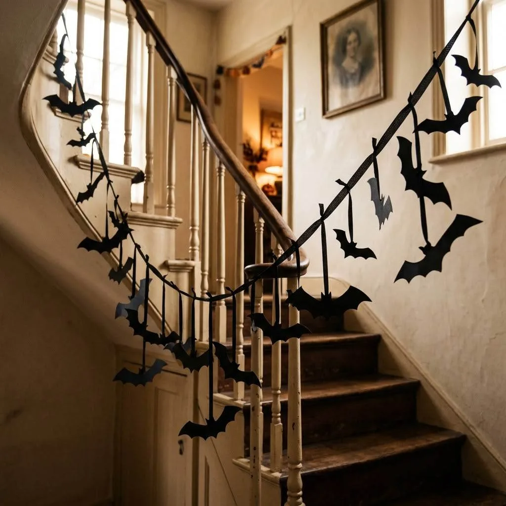 14 Halloween Garland Ideas to Deck Out Your Home This Spooky Season 4 Spooky Bat Silhouette Strand