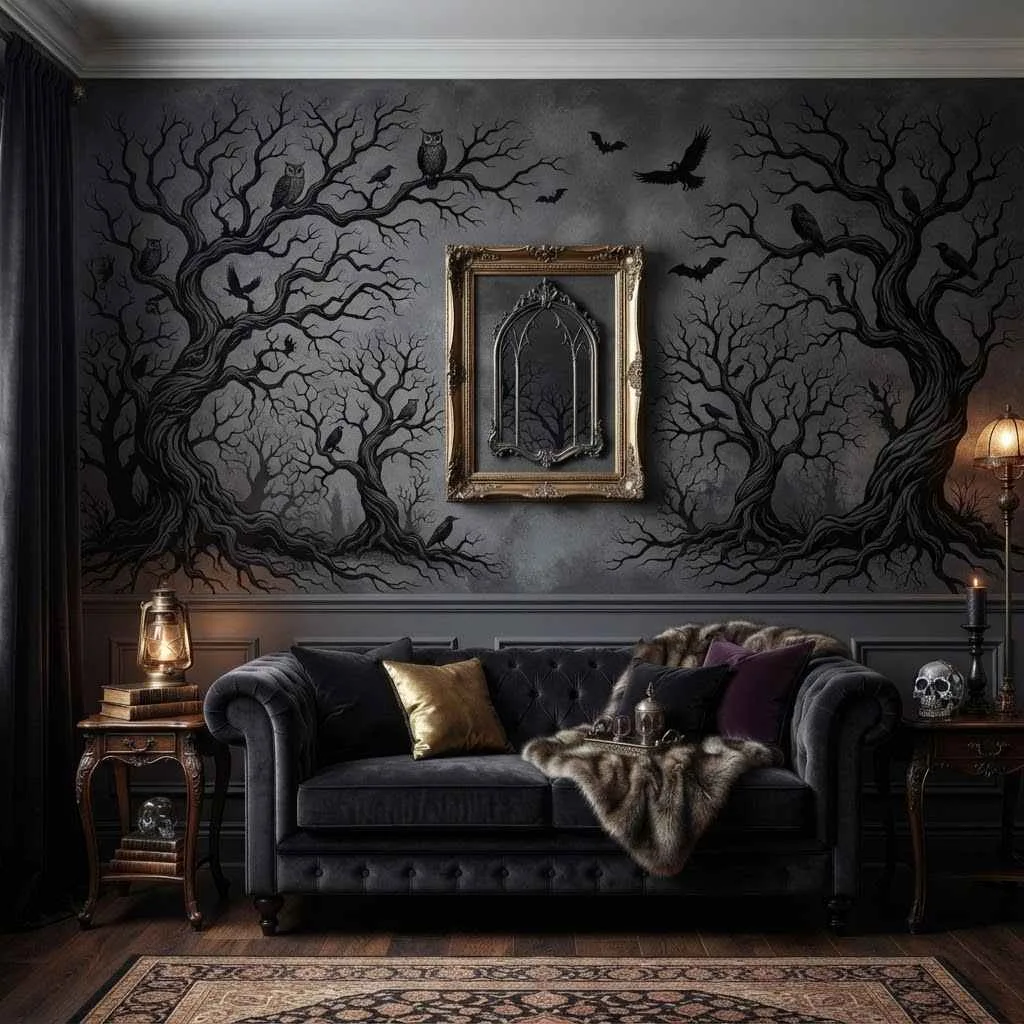12. Spooky Forest Tree Silhouettes