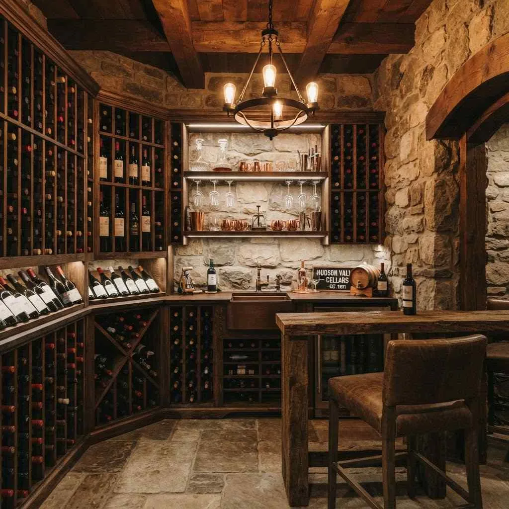 14. Stone Wine Cellar or Bar Nook
