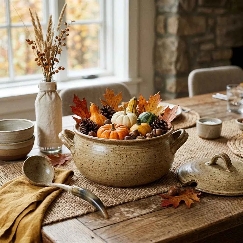 14 Stoneware Fall Decor Ideas to Cozy Up Your Home 13 Stoneware Soup Tureens for Display