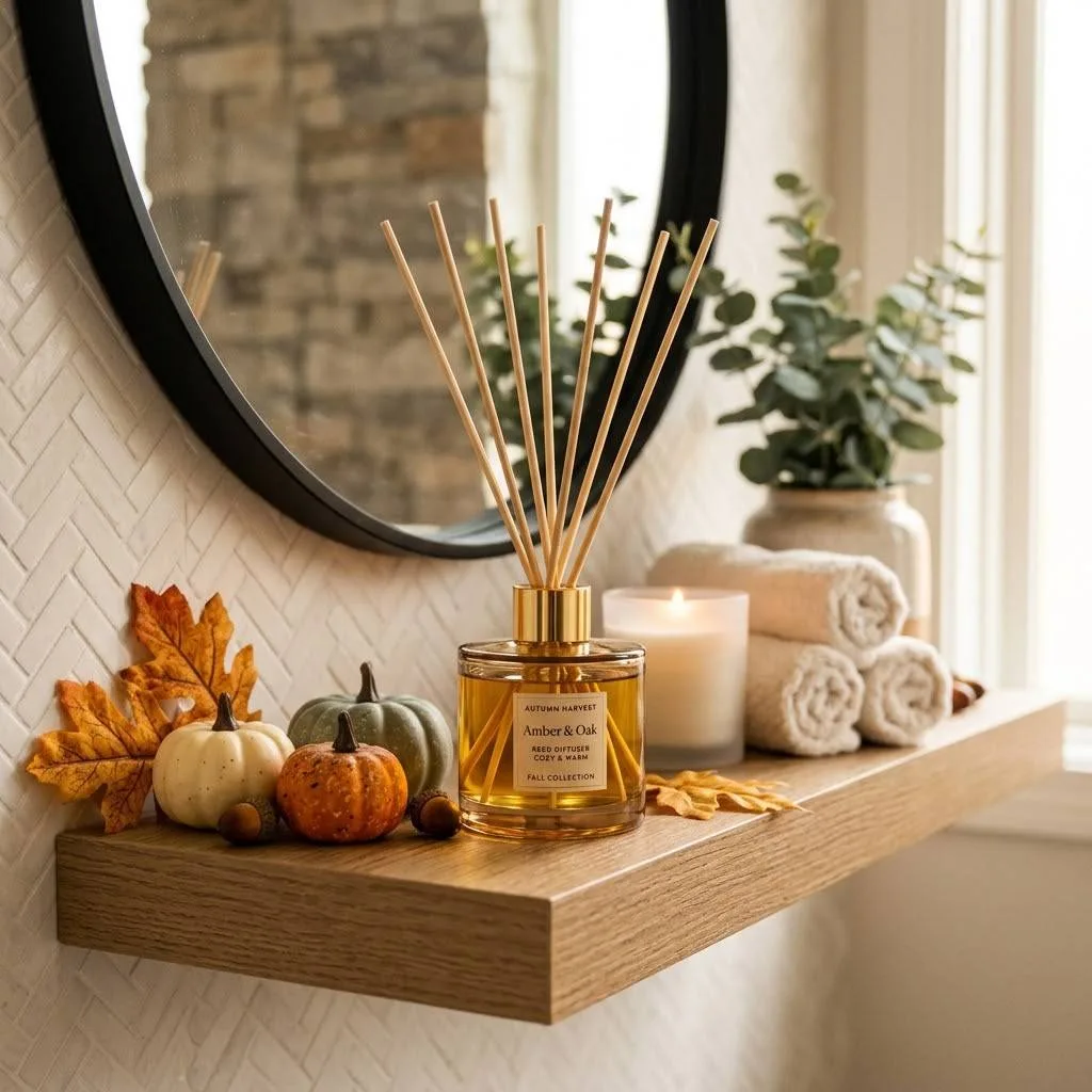 14. Style a Fall-Scented Reed Diffuser