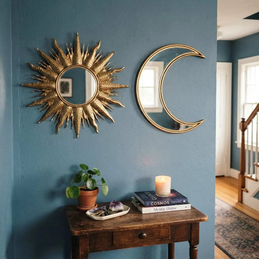 15 Celestial Decor Ideas for a Dreamy Home 9 Sun and Moon Wall Mirrors