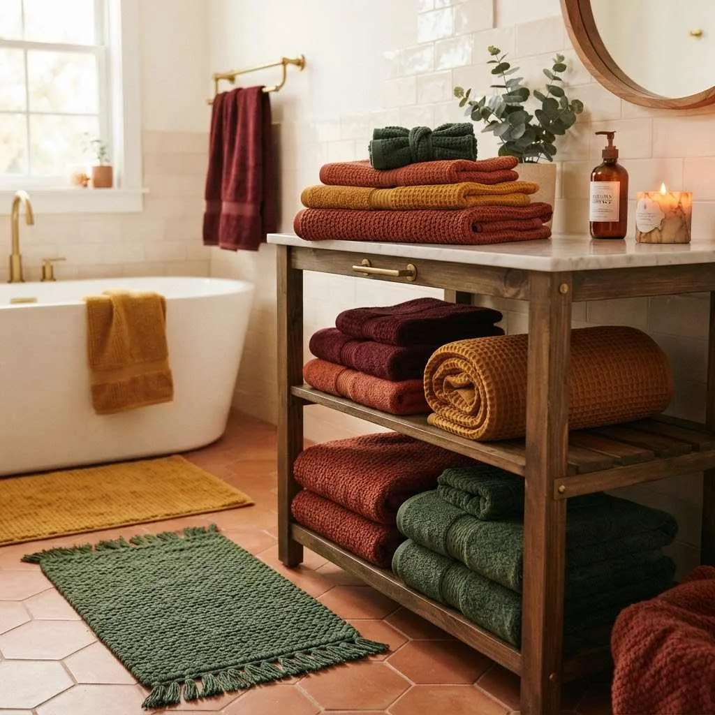 1. Swap in Warm, Earthy Towels