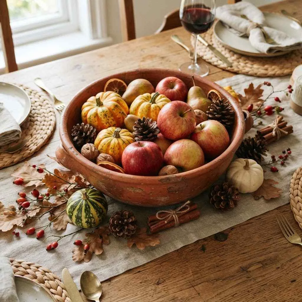 14 Terracotta Fall Decor Ideas to Warm Up Your Home This Season 13 12. Terracotta Bowl Centerpieces