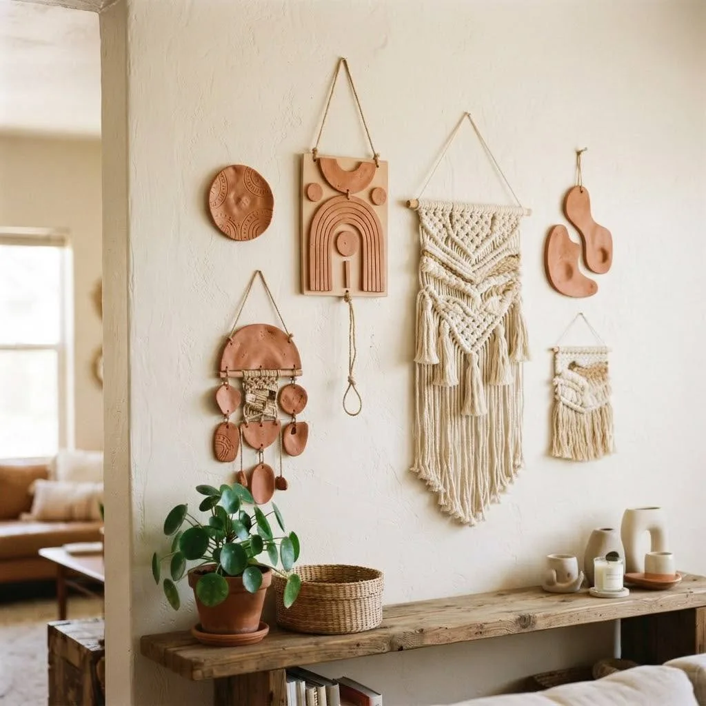 14 Terracotta Fall Decor Ideas to Warm Up Your Home This Season 6 5. Terracotta Wall Hangings
