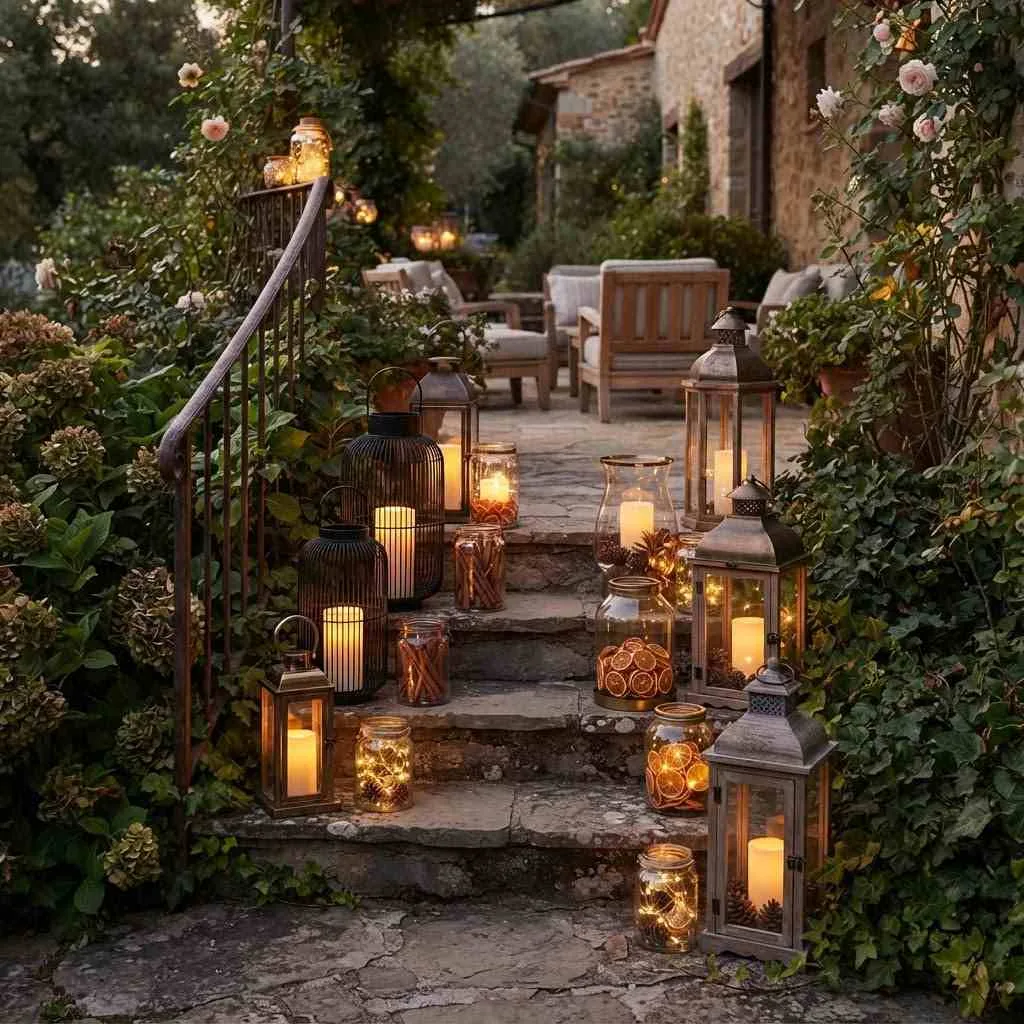 15 Fall Patio Decor Ideas That'll Make You Want to Stay Outside All Season 13 Use Layered Lanterns for Depth