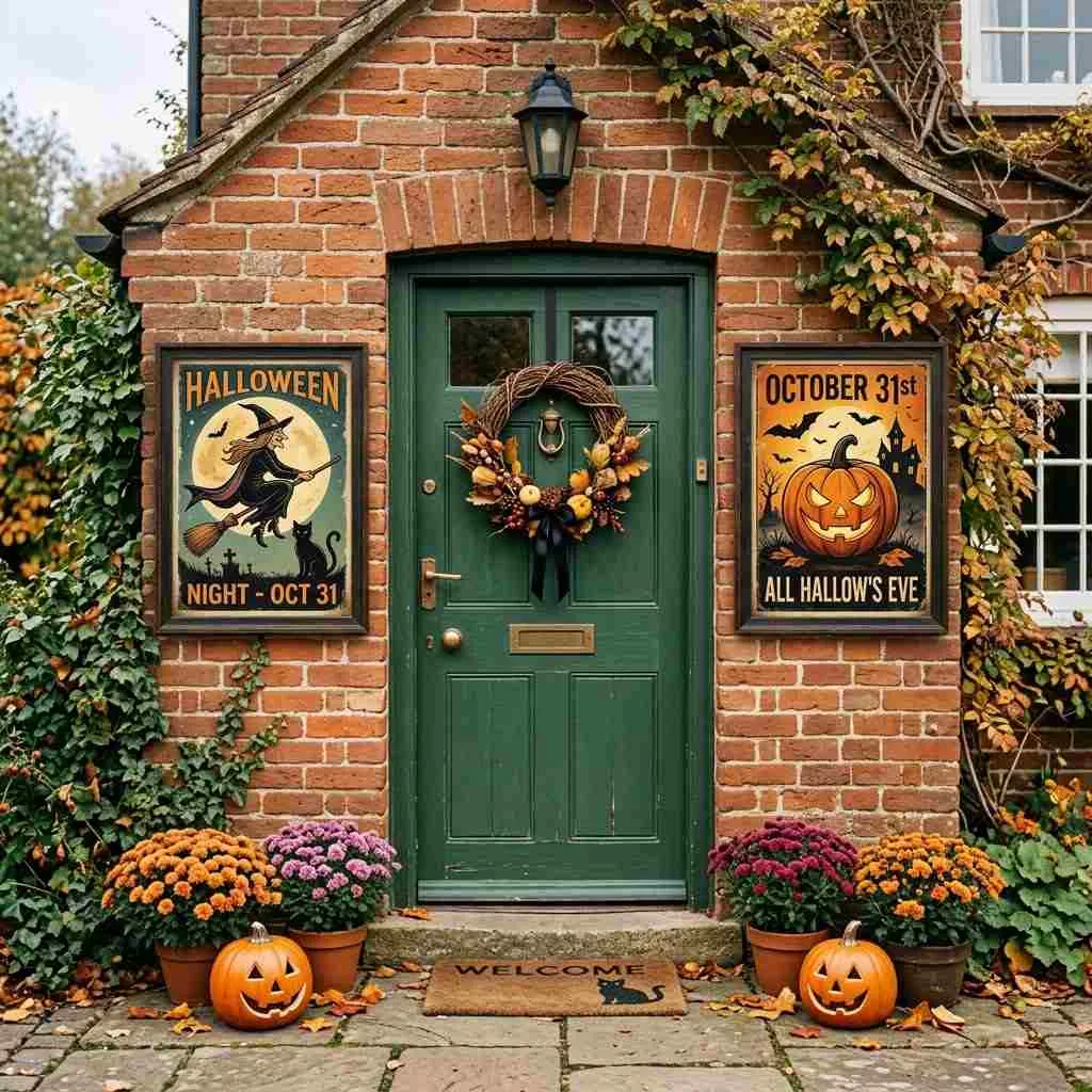 Vintage Halloween Poster Display compressed