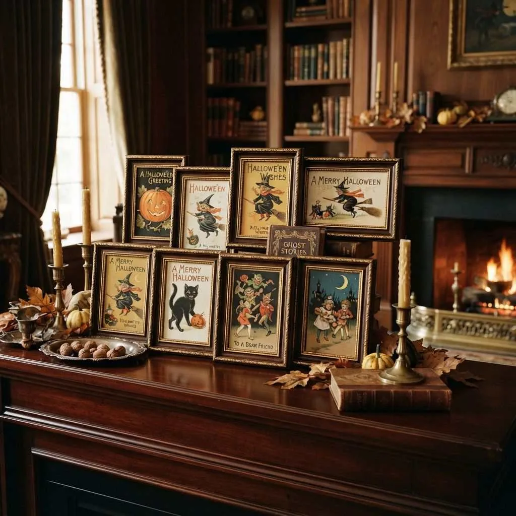 15 Vintage Halloween Decor Ideas to Bring Old-World Charm to Your Spooky Season 4 Vintage Halloween Postcards and Greeting Cards