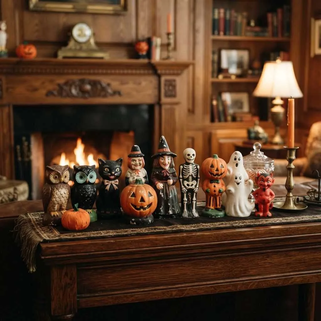 15 Vintage Halloween Decor Ideas to Bring Old-World Charm to Your Spooky Season 12 Chalkware Halloween Figures