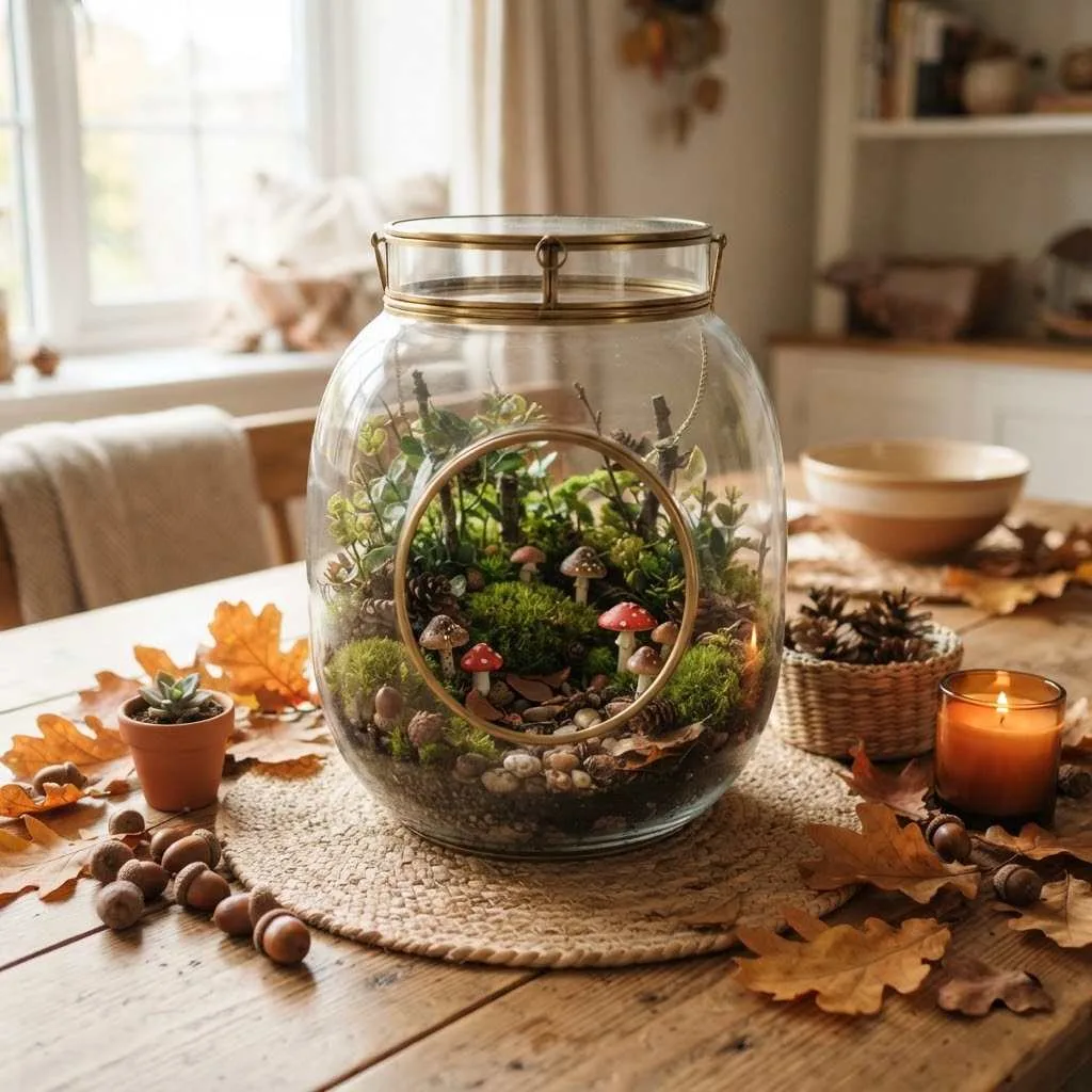 15 Fall Coffee Table Decor Ideas 4 Woodland Terrarium Centerpiece compressed