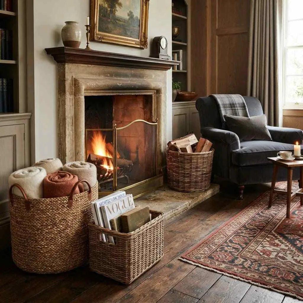 Fall Neutral Decor Ideas: 15 Cozy Ways to Warm Up Your Home This Season 10 Woven Basket Storage