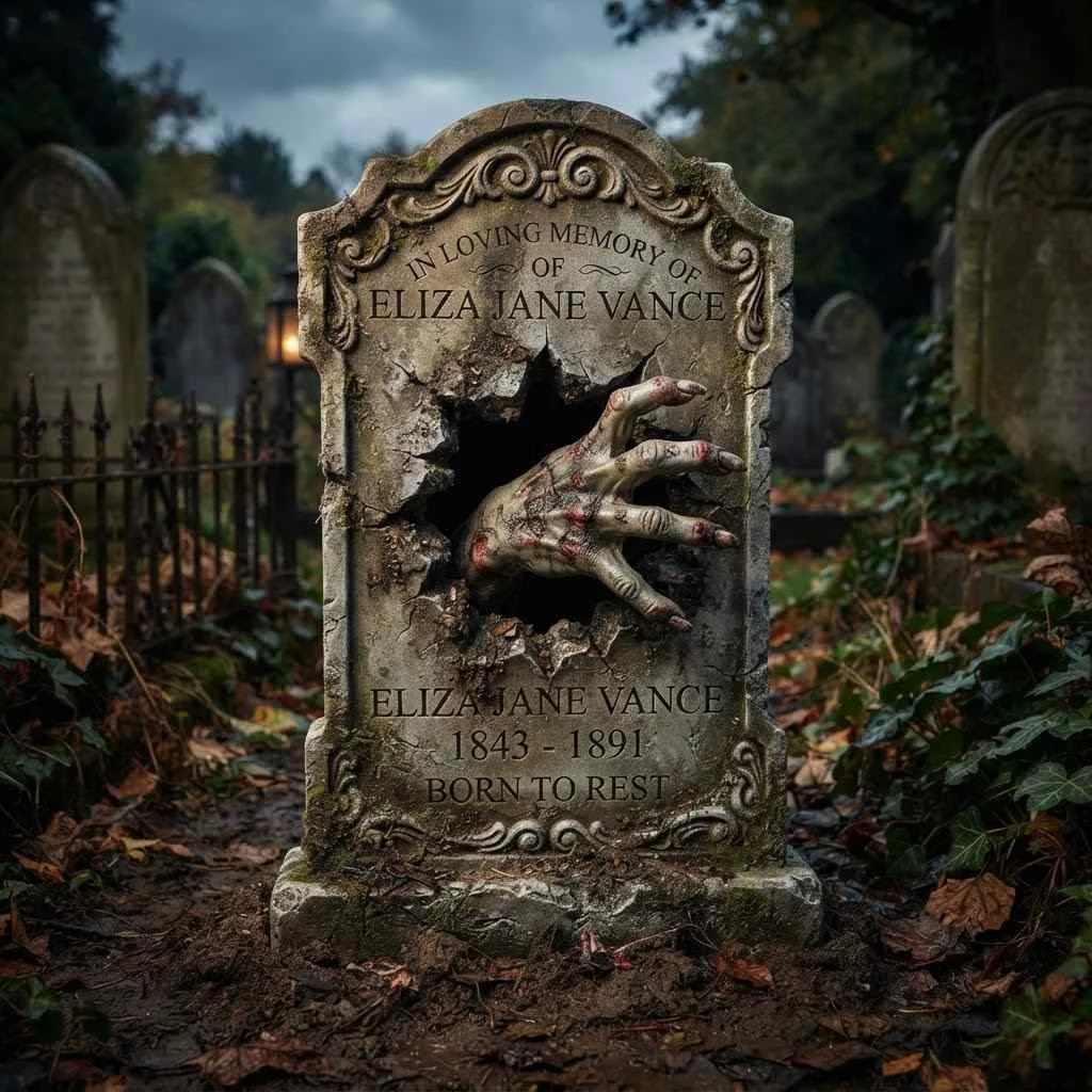 Zombie Hand Emerging Tombstone