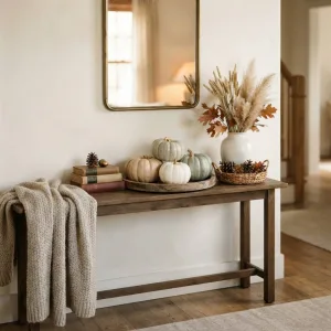 Fall Console Table Decor Ideas