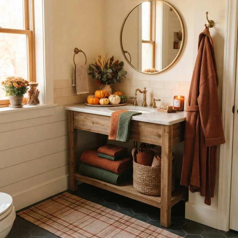 15 Fall Bathroom Decor Ideas to Cozy Up Your Space This Season 9 Fall Bathroom Decor Ideas