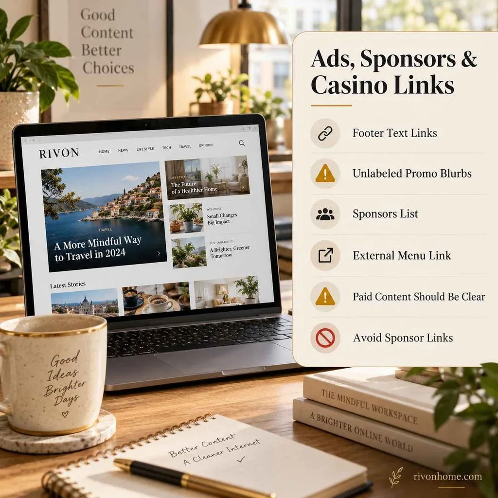Ads, Sponsors, and Casino Links