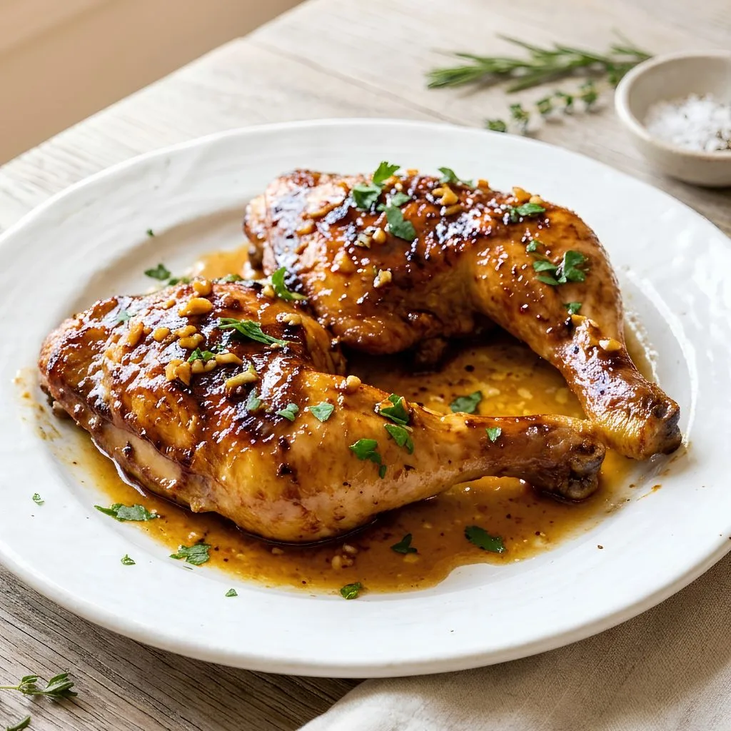Easy Sticky Honey Garlic Baked Chicken Recipe: Crispy Oven-Baked Thighs 4 Honey Garlic Baked Chicken Recipe