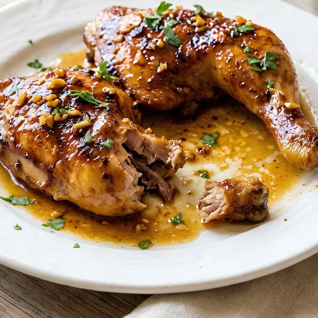 Easy Sticky Honey Garlic Baked Chicken Recipe: Crispy Oven-Baked Thighs 1 Honey Garlic Baked Chicken Recipe