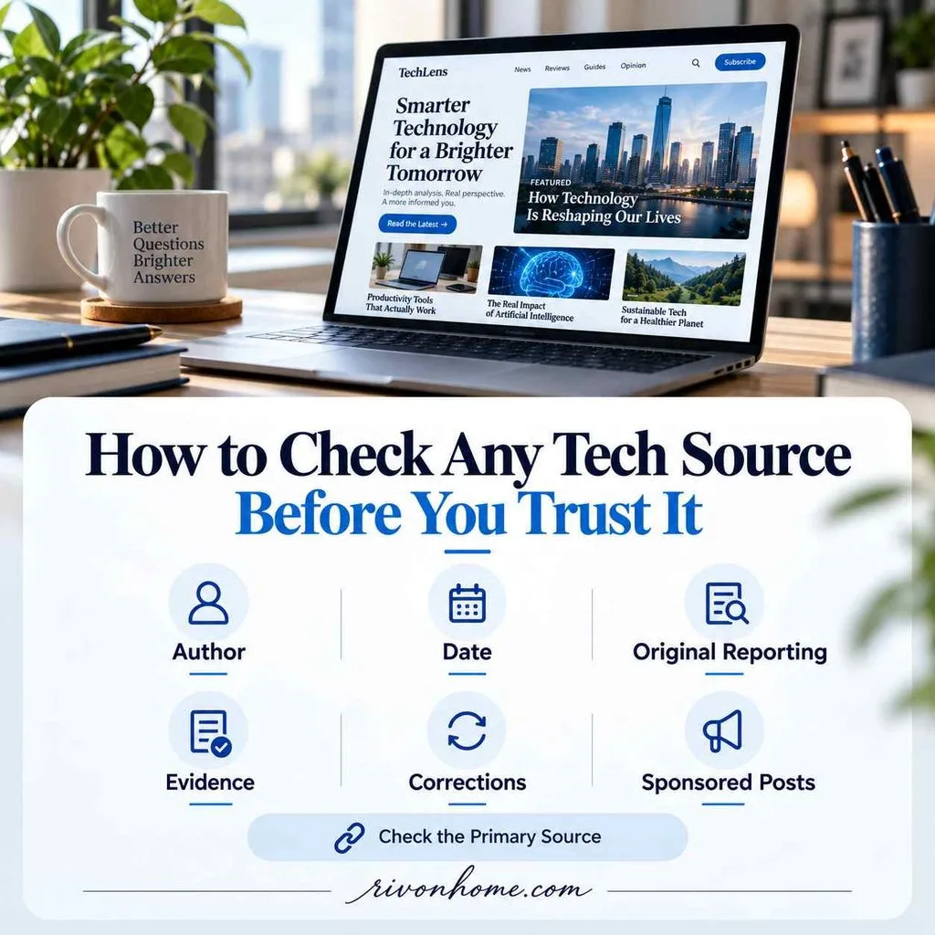 How to Check Any Tech Source Before You Trust It