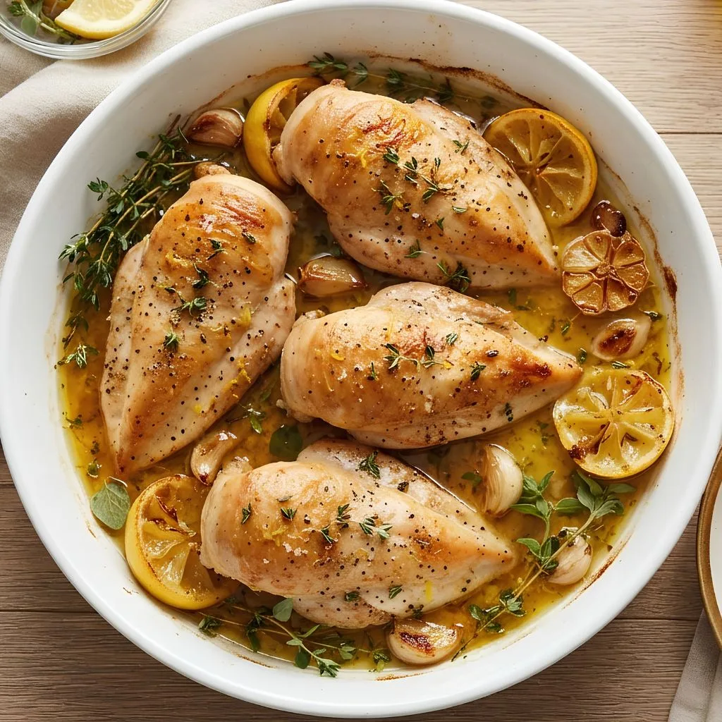 Easy Juicy Lemon Chicken Breast Recipe with Garlic and White Wine 1 Lemon Chicken Breast Recipe