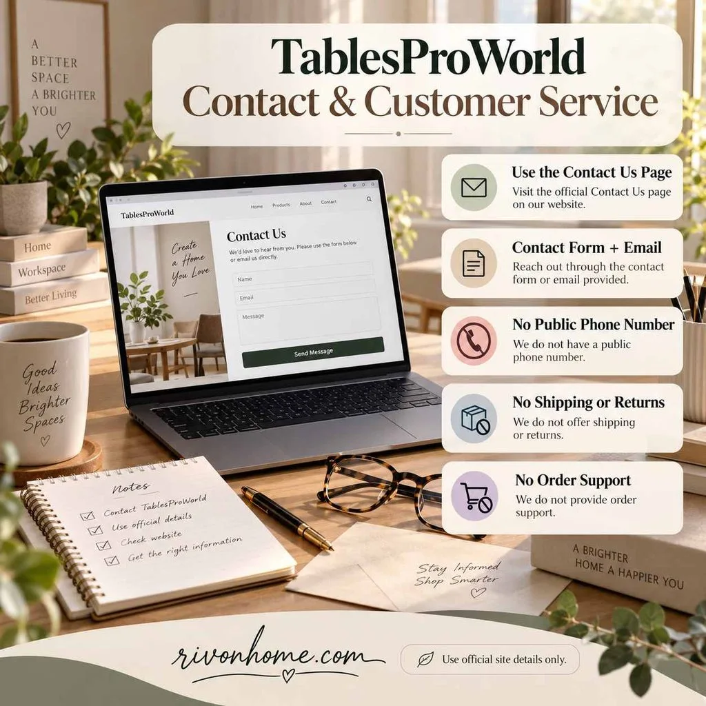 TablesProWorld Contact, Customer Service, and Phone Number